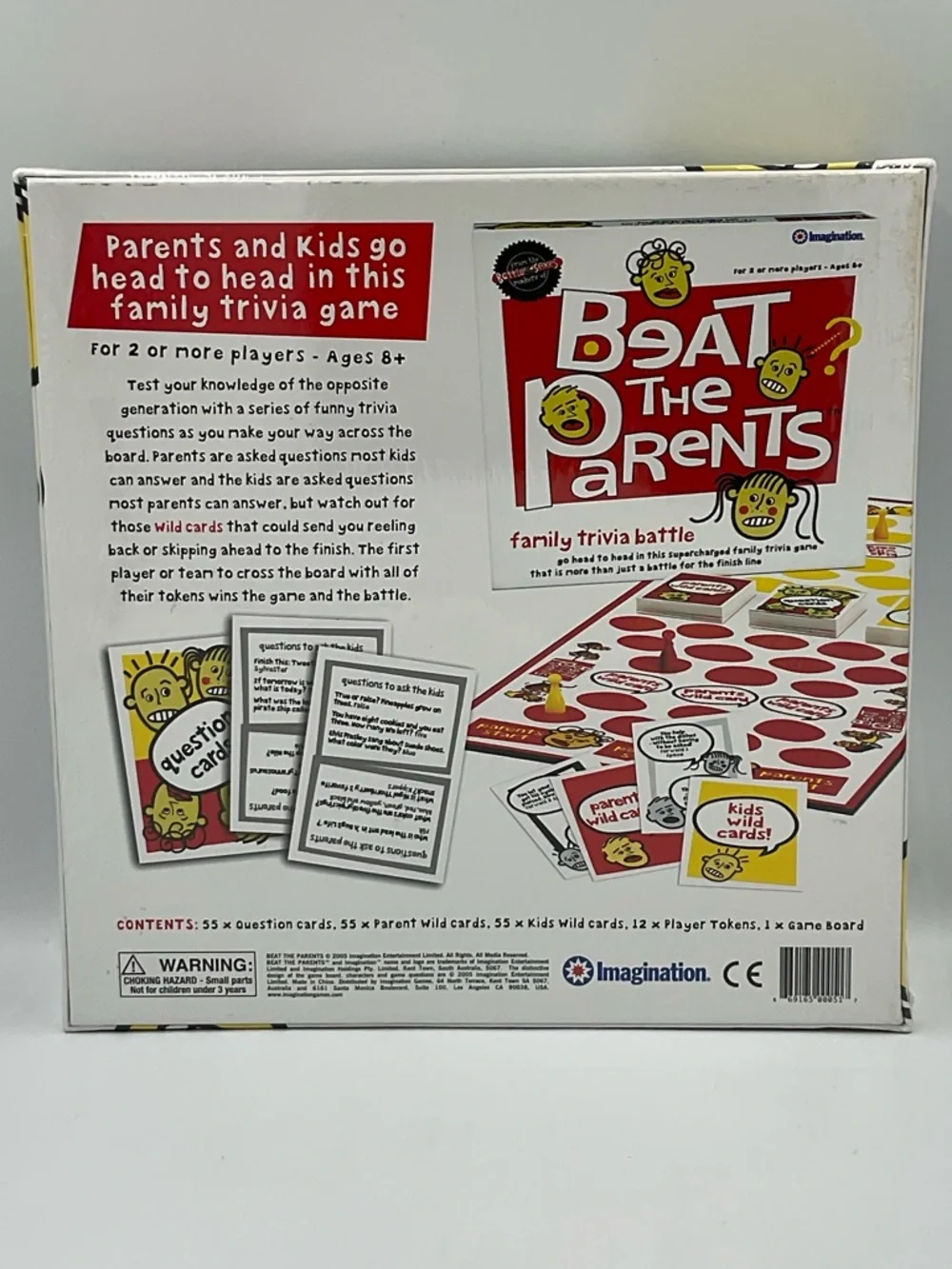 NWT Beat The Parents Family Trivia Game by Imagination Games- Red and White Box